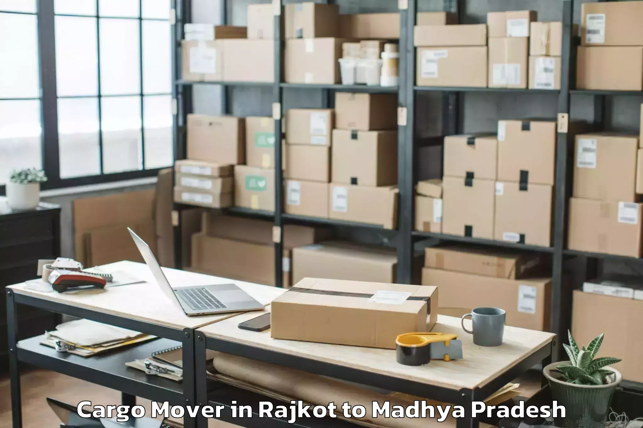 Top Rajkot to Nowrozabad Cargo Mover Available